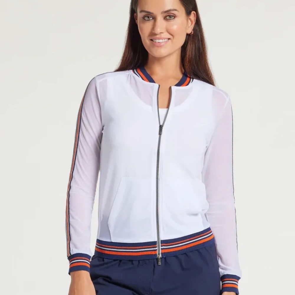 Anatomie monica white sheer jacket ladies xs small medium large new